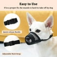 thumbnail image 6 of Dog Muzzle, Soft Mesh Muzzles for Small Medium Large Dogs Chihuahua Poodle 
Husky Labrador Retriever, Breathable Dog Mouth Guard for Biting Chewing 
Grooming, Allow Panting Drinking, Easy to Use, 6 of 27