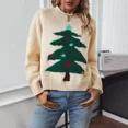 thumbnail image 4 of Drizzle suéter de árbol de Navidad para mujer Otoño e Invierno cuello redondo prendas de punto sueltas para vacaciones para mujer, 4 of 5