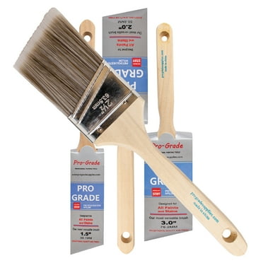 Pro Grade Angle Premium Paint Brushes, 4 Piece Set
