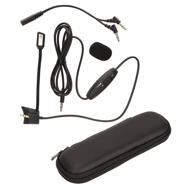 Cable de micrófono Boom, auriculares para juegos con reducción de ruido, Cable de micrófono con Control de volumen, interruptor de silencio para PS5, Xbox y PC