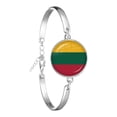 thumbnail image 2 of New Fashion Glass Cabochon Colorful Rainbow Flower Bracelet Crystal Chain Bangle Jewelry For Bisexual Lgbt Gay Pride Gift, 2 of 5