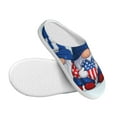 thumbnail image 3 of Daiia Cute Gnomes in USA Print Women’s Fuzzy Slippers Memory Foam Lightweight House Shoes Cozy Loafer Flannel House Shoes-46/47, 3 of 7