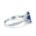 thumbnail image 6 of Art Deco Marquise Ring Blue Sapphire CZ 925 Sterling Silver Size 10, 6 of 7