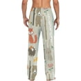 thumbnail image 6 of Men's Pajama Pants with Pockets Sleepwear Lounge Pants Stretch Casual Bear Fox Forest Animals, 6 of 6