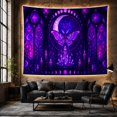 thumbnail image 6 of Moth in Gothic Stained Glass with Crystals, Mystical Gothic Style for Dark Art Lovers, Celestial Wall Art, Halloween Gift, Tapestry Wall Hanging for Bedroom and Dorm, 6 of 7