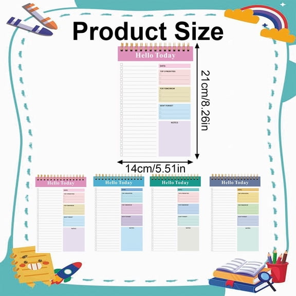 Clearance Sale! 1PC A5 Daily Task Planner, Undated To-Do List Notepad for Productivity, Paper, for Office & Home, (21x14cm, B)