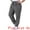 Grey, variant on DARING DIVA Women's Plus Straight Leg Elastic Loose Pockets Trousers Black 1X