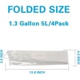 thumbnail image 3 of Bolsa de contenedor de agua plegable de 1,3 galones, jarra de almacenamiento de plástico transparente de grado alimenticio sin BPA para deportes, acampadas, montañismo,(1,3 galones, paquete, 3 of 5