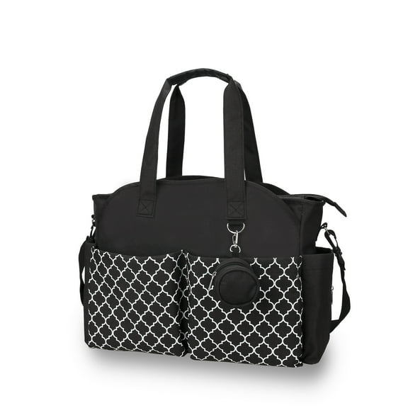 MOMIGO Diaper Bag Tote in Baby Breast Pump Bag Large Capacity Handbag with Adjustable Shoulder Strap (Black)