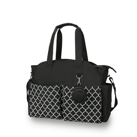 MOMIGO Diaper Bag Tote in Baby Breast Pump Bag Large Capacity Handbag with Adjustable Shoulder Strap (Black)