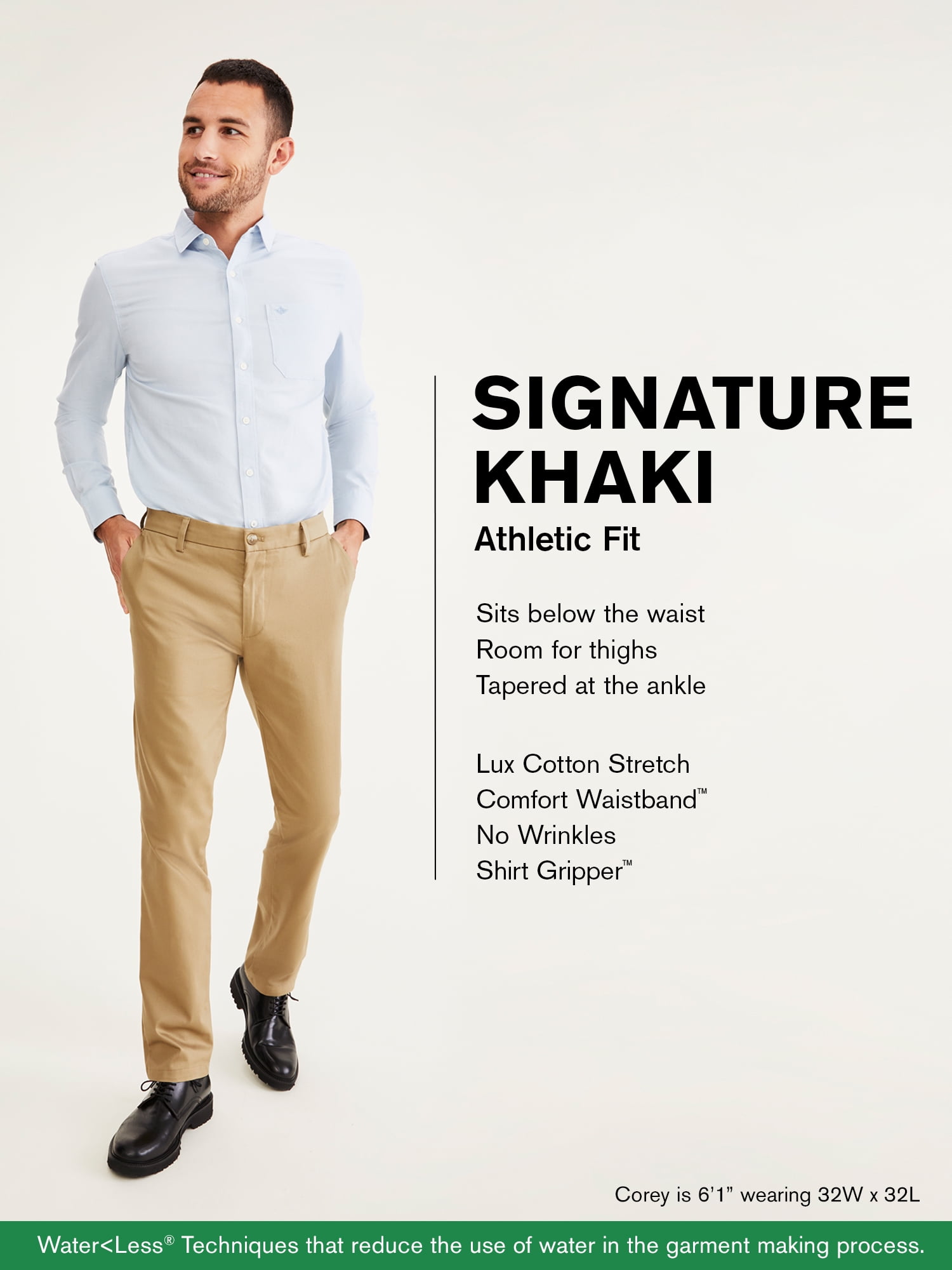 Dockers Men's Athletic Fit Signature Khaki Lux Cotton Stretch Pants