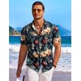 thumbnail image 2 of COOFANDY Men's Short Sleeve Hawaiian Shirts Casual Summer Vacation Shirts, 2 of 6