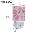 thumbnail image 4 of LED Sensor Night Light Auto On/Off Dusk to Dawn Lamp for Bedroom Hallway Pink Roses and Butterflies 2 Pack, 4 of 7