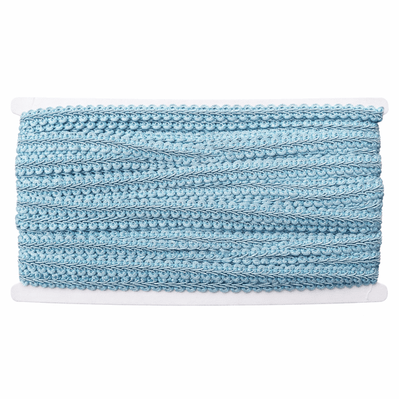 Sedona Designz 1/2” French Braid Gimp Trim – 15 Yards Bolt – Decorative Upholstery & Sewing Trim for Furniture, Curtains, Pillows, Crafts & Home Décor Projects - Baby Blue