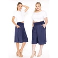 thumbnail image 2 of Stretch Is Comfort Women's and Plus Size Stretch (Rayon) Cropped Gaucho with Pockets| Small- 5x, 2 of 6