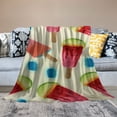 thumbnail image 2 of Orinice Summertime Fun Extra Soft Throw Blanket  - Ice Cream, Popsicles &amp; Watermelon for Boys and Girls and Kids of Any Age 60x80in, 2 of 6