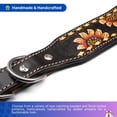 thumbnail image 6 of RESISTANCE Handcrafted Argentinian Leather Dog Collar with Floral Design, 6 of 8
