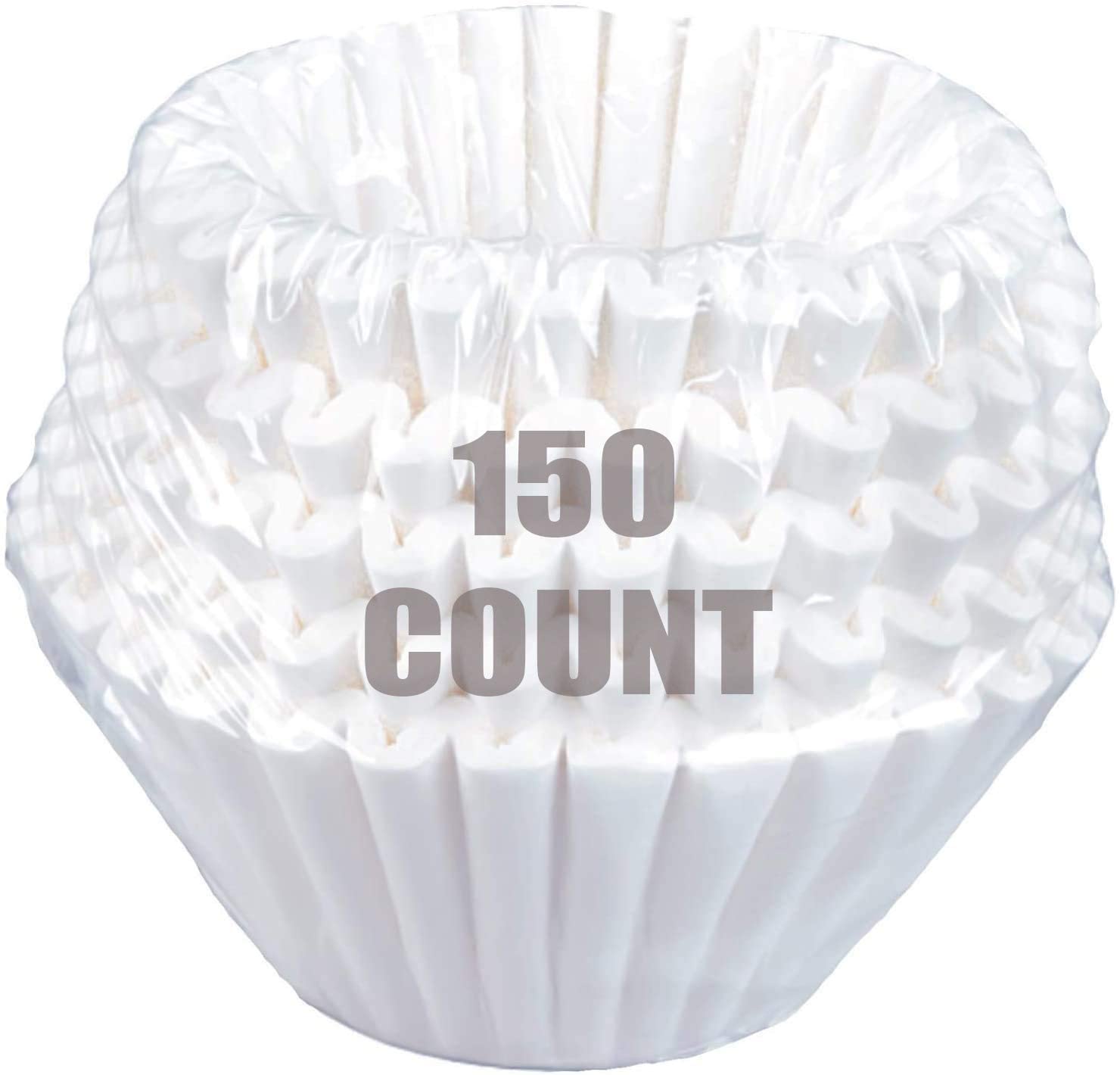 Coffee Filters, 8/12Cup Size, 150/Pack White