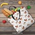 thumbnail image 5 of Honeii Rabbit And Squirrel Print Tote Bag, Reusable Grocery Shopping Bag,Shoulder Bag with Inner Pocket, 5 of 7