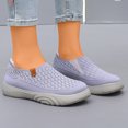thumbnail image 2 of Orthopedic Walking Shoes fo Women Wide Toe Box Breathable Knit Mesh Comfortable Soft Sole Arch Support Workout Gym Shoes Purple Size 8, 2 of 7