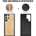 thumbnail image 5 of Solid Wood Case for Samsung Galaxy S22 Ultra, Luxurious Natural Wood Slim Case with Drop Tested Shockproof Bumper and Camera Lens Protection Cover for Samsung Galaxy S22 Ultra, MW Bamboo, 5 of 8