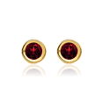 thumbnail image 3 of 14K Solid Yellow Gold 4mm Oval Red Garnet Studs Gemstone Solitaire Earrings January Birthstone Jewelry, 3 of 10