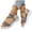 Khaki, variant on Tbopshirt Wedge Summer Sandals for Women Open Toe Solid Color Wedge Heels with Arch Support Beach Vacation