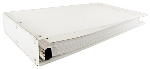11x17 Binder Acrylic Panel Featuring a 2" EZ Comfort Locking Angle-D White