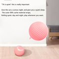 thumbnail image 4 of Interactive Cat Ball Toy with Auto-Rolling Function - ABS & Silicone Material for Teething and Chewing, Self-Entertaining Pink Pet Plaything, Includes 1 Toy Ball and 1 Type-C Cable, Compact 4.3cm, 4 of 6