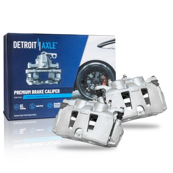 Detroit Axle - Front 2pc Brake Calipers for 2012-2020 Dodge Journey, 2 Disc Brake Calipers with Bracket 2013 2014 2015 2016 2017 2018 2019 Replacement