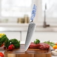 thumbnail image 3 of SHANGDAO Damascus Chef Knife, 8 inch Japanese Chef's Knives, Resin Handle Kitchen Knife, Sharp Knives Kitchen Cooking Knife, Chef's Knives Including Gift Box, 3 of 7