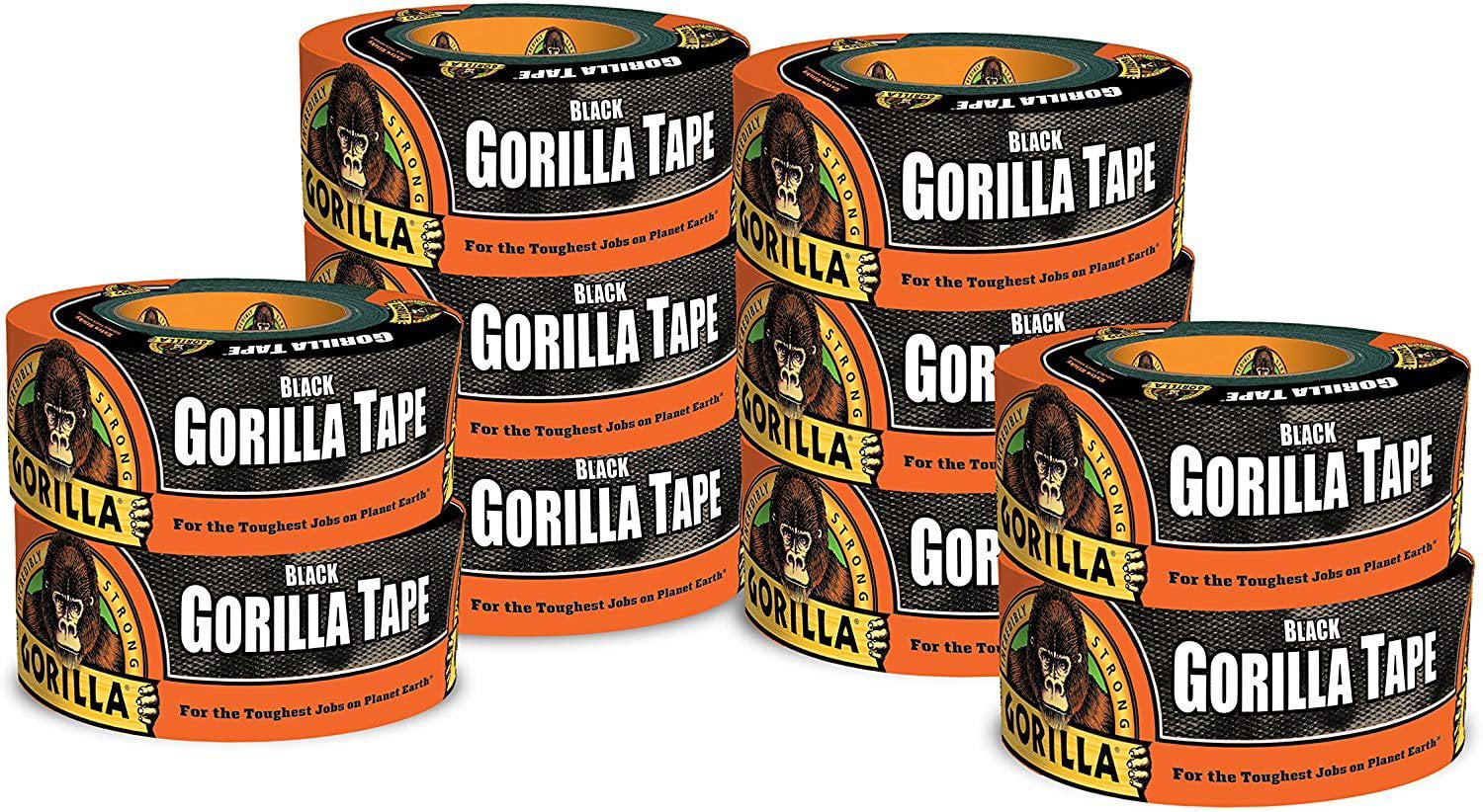 Gorrila Tape Black Duct Tape Heavy Duty Thick Weather Resistant 1.88in x 12yd 