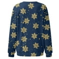 thumbnail image 5 of Bmisegm T-Shirt à Manches Longues Col Rond pour Femmes, Imprimé, Décontracté, Marine L, 5 of 5