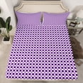 thumbnail image 2 of Homewish Chic Abstract Buffalo Full Size Sheets, Fashion Checkered Plaid Bed Sheets, Purple Square Rectangle Sheet Sets, Breathable Home Decor, 4pcs, 2 of 7
