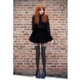 thumbnail image 5 of TELOLY Thigh High Stockings Stitching Lingerie Leg Stocking Socks for Women Black Stockings Thigh High, 5 of 7