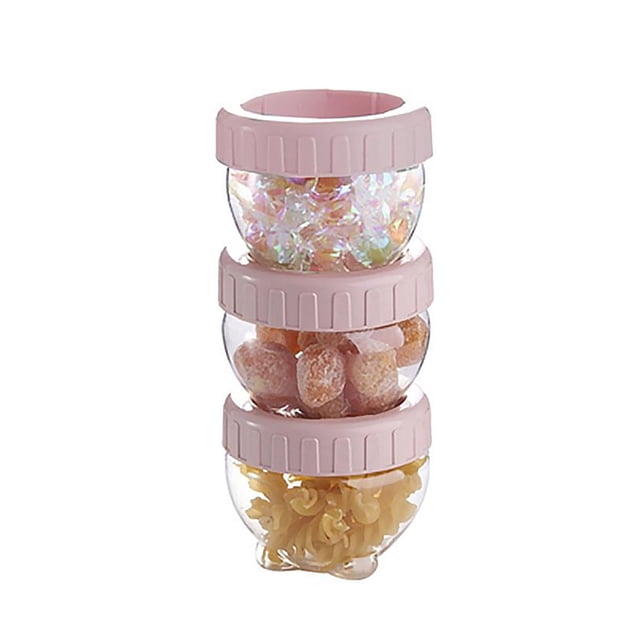 Pequeños contenedores apilables para almacenar alimentos, tamaño mini, para frutos secos, caramelos, salsas y aperitivos