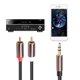thumbnail image 1 of Gwong Electrónica Cáscara de aleación de aluminio RCA línea HIFI STEREO 3.5mm a 2RCA Dual Lotus Cable de audio, 1 of 7