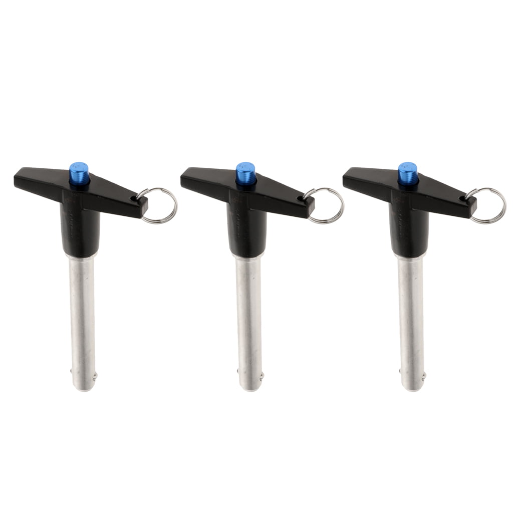 Kloware 3 Pieces T-Handle Locking Pins Diameter 6mm Length 25mm Stainless Steel