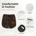 thumbnail image 6 of Lsque Polynesian Turtles Printed Women's Running Shorts with Liner Pockets,Elastic Quick Dry Workout Athletic Gym Yoga Shorts,Womens High Waist Shorts-XX-Large, 6 of 9