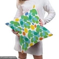 thumbnail image 5 of Ambesonne Retro Fabric by the Yard Upholstery, Simplified Flowers Circles, 3 Yards, Fern Green Mustard, 5 of 5