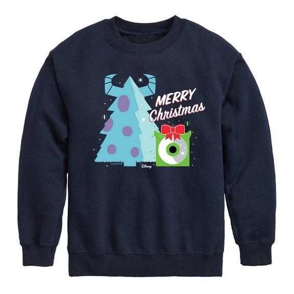 Monsters Inc - Merry Christmas Monsters Inc - Toddler And Youth Crewneck Fleece Sweatshirt