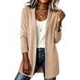thumbnail image 2 of Szhihuiw Lightweight Cardigans for Women Collared Long Sleeve Fall Tops with Pockets Business Casual Oversized Cardigans Fashion Clothing, 2 of 6