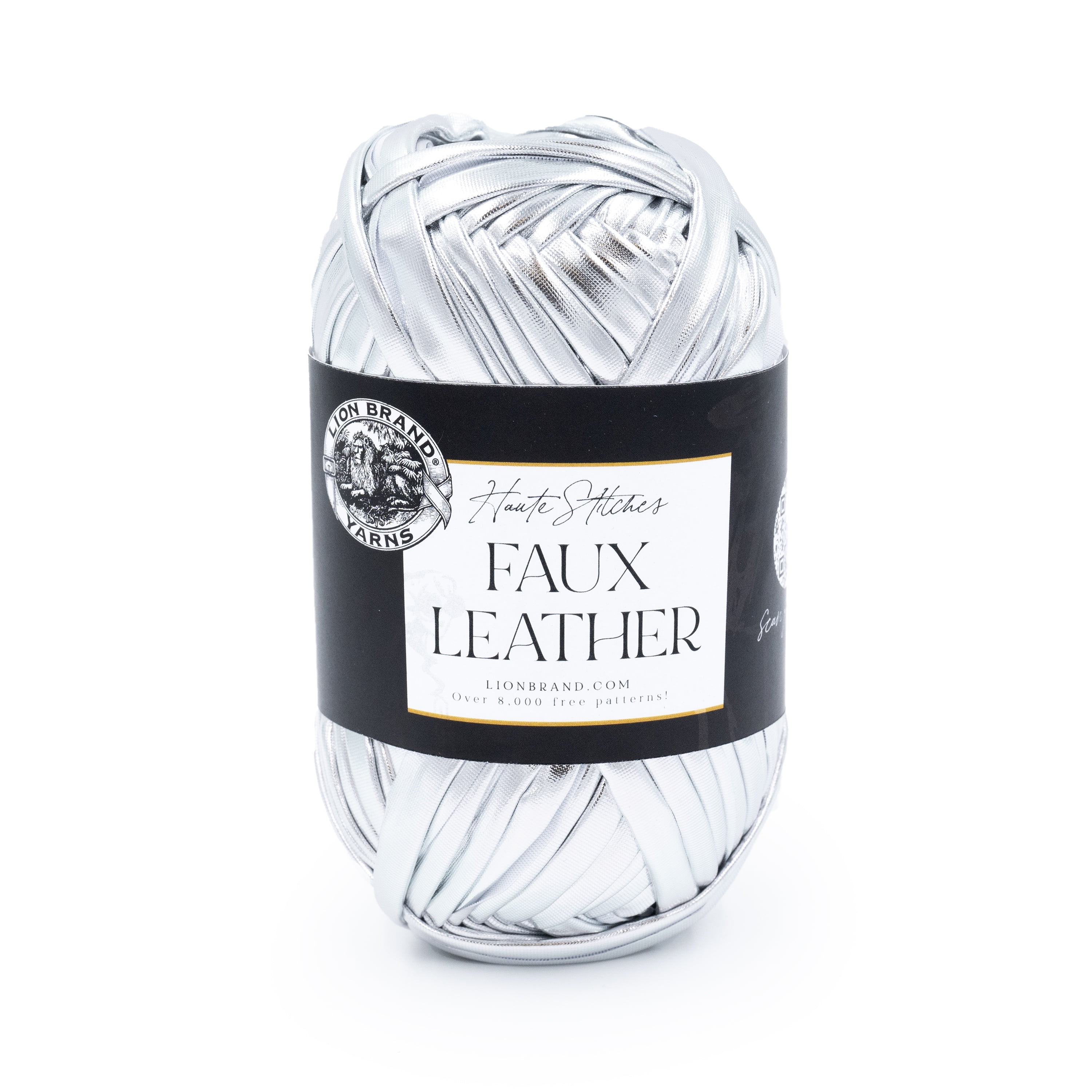 Lion Brand Haute Stitches Faux Leather Yarn Disco #6 Super Bulky Yarn 120g/ 36m, 1-CT