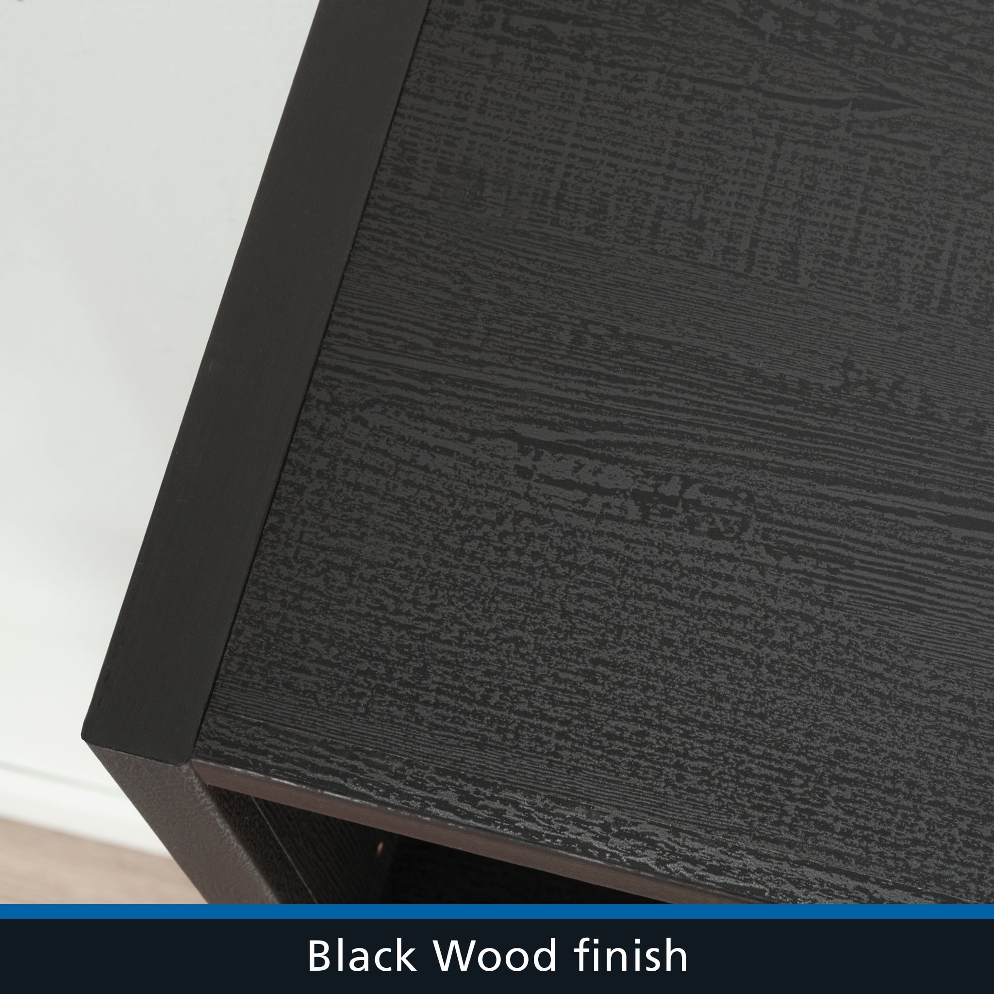 Mainstays Westley 5 Shelf Bookcase with Doors, Black Finish