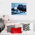 thumbnail image 4 of JRXY Canvas Wall Art Medical Hospital Background in Blue Wall Decor for Living Room 1 Pieces Stethoscope Artwork Wall Decor for Bedroom Giclee Wooden Framed Gallery Wrapped Ready to Hang 16x12in, 4 of 4