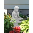 thumbnail image 3 of EMSCO Meditating Buddha Resin Statue, Granite Appearance, 24” Height, 3 of 3