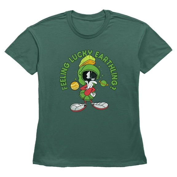 Women's Looney Tunes Feeling Lucky Earthling? Graphic T-Shirt