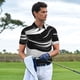 thumbnail image 3 of Balery Abstract Black White Swirls Camisa Polo de Hombre con Estampado, de Manga Corta y Tejido Medio, Camisa Tipo Golf Polo-Large, 3 of 6