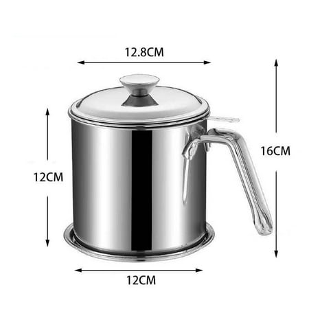 

Ruibeauty Stainless Steel Oil Filter Pot Oil Filter Cup Oil Trap Cup 304 Stainless Steel