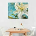 thumbnail image 3 of Nawypu  White Lily Floral Canvas Wall Art Print Abstract Flower Paintings Plant Picture Home Decor Vertical Triptych Framed Artwork for Living Room Bathroom, 3 of 5